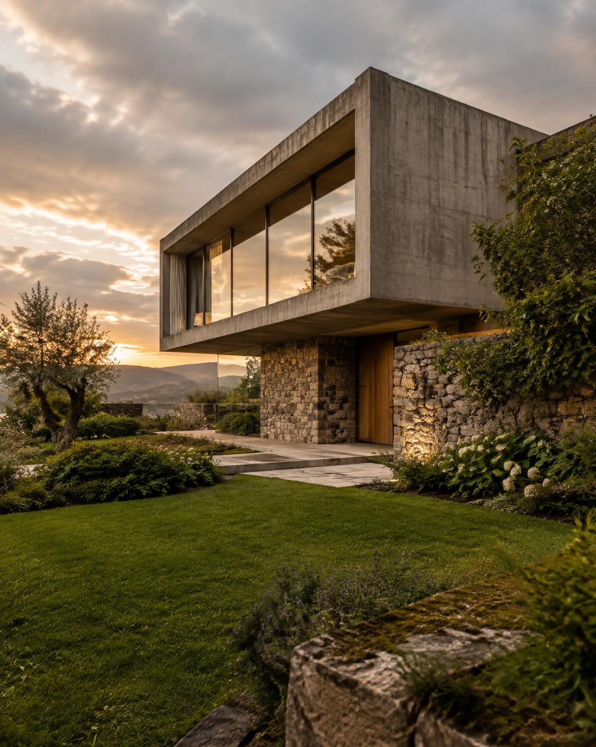 Vivienda de arquitectura contemporánea integrada en el jardín
